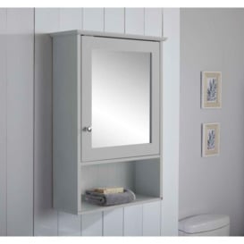 Tongue & Groove Single Mirror Bathroom Storage Cabinet