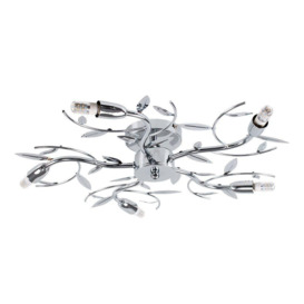 Blossom 5 Way Silver Ceiling Bar Light