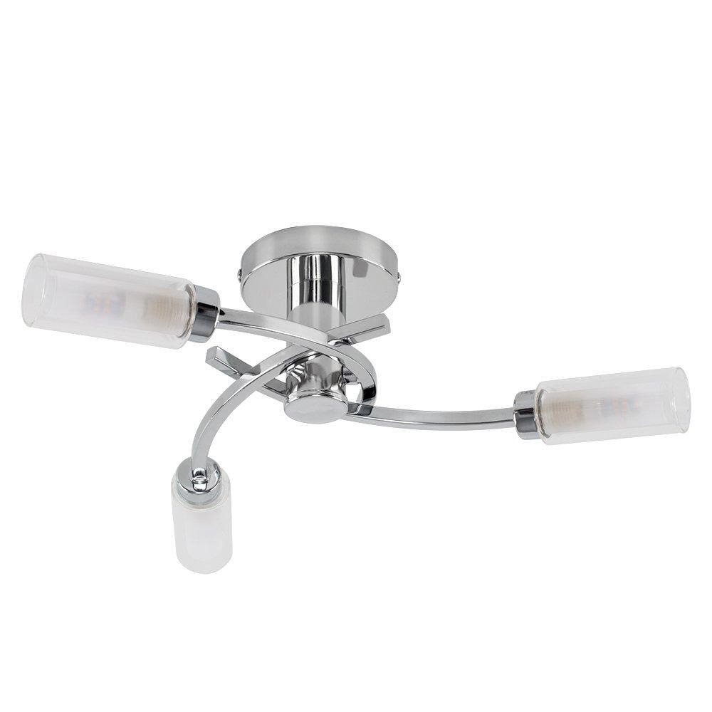 Claudia 3 Way Silver Ceiling Bar Light - image 1