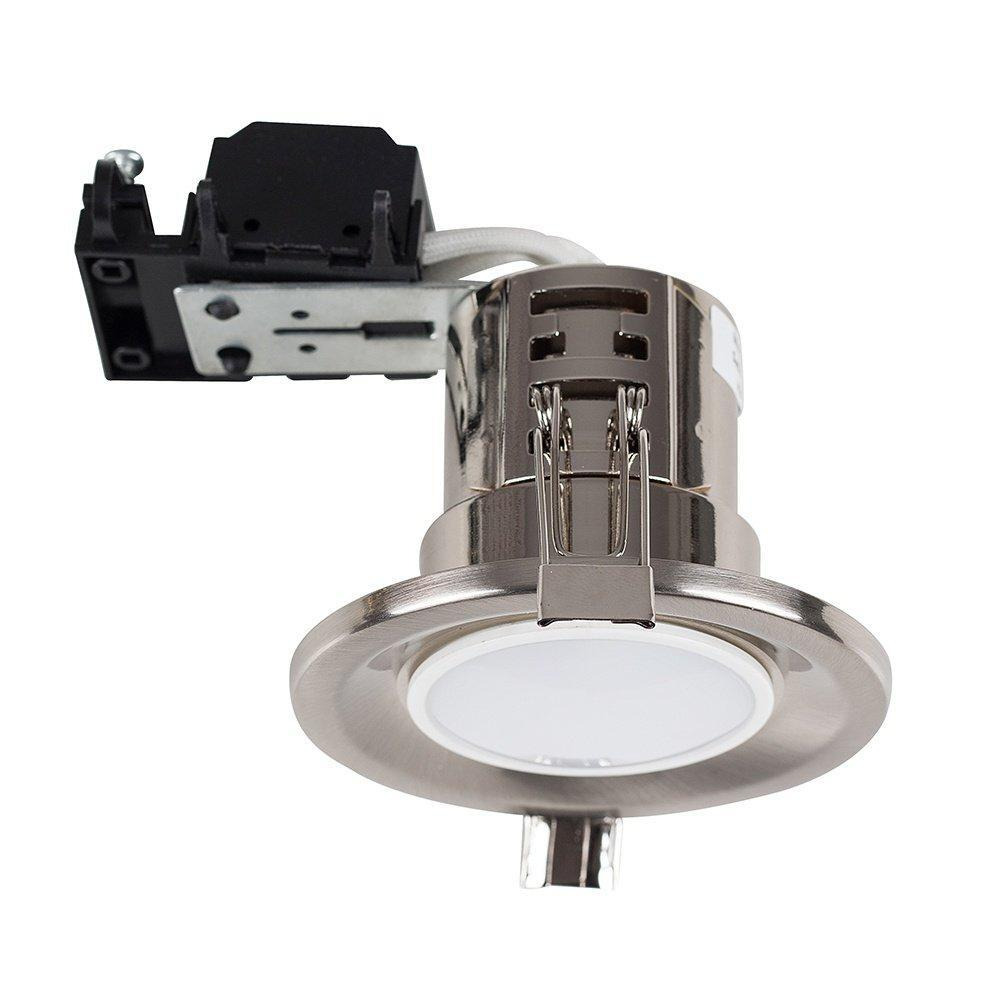Fire Rated Downlight Brushed Chrome Ceiling Downlight - image 1
