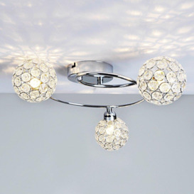 Ducy 3 Way Silver Ceiling Bar Light - thumbnail 2