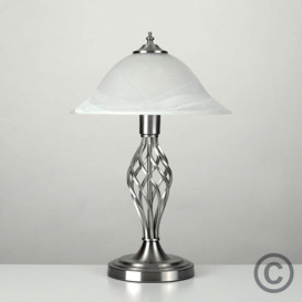 Memphis Twist Silver Table Lamp - thumbnail 2
