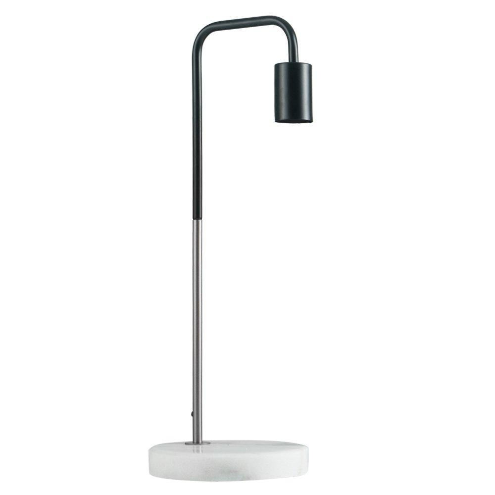 Talisman Black And Brushed Chrome Table Lamp With Solid Marble Base - image 1