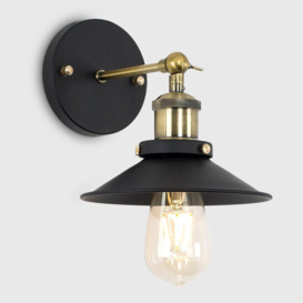 Colonial Industrial Gold Indoor Wall Lantern - thumbnail 3