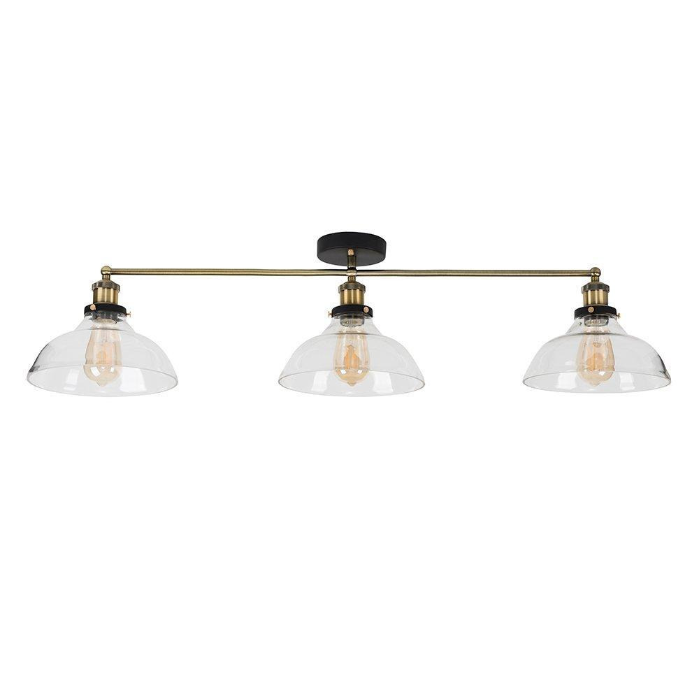 Wallace Industrial 3 Way Black Ceiling Bar Light - image 1