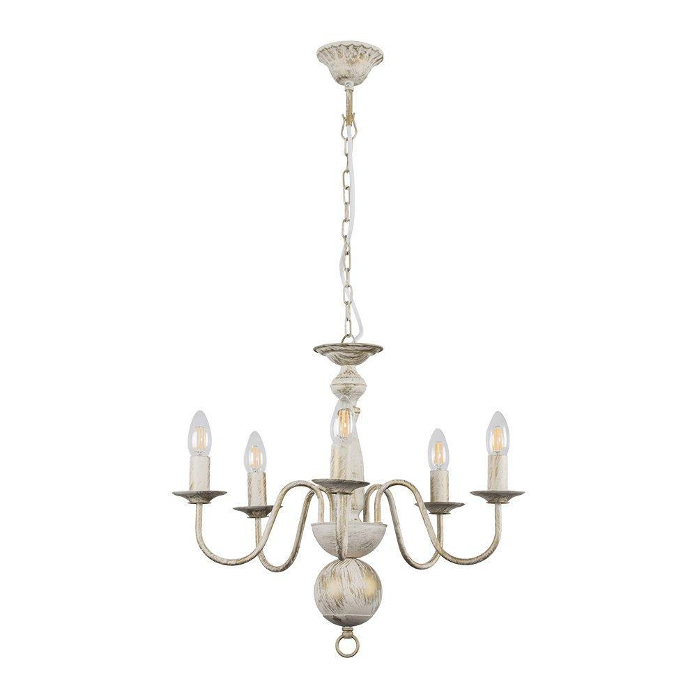 Gothica 5 Way White Ceiling Light Chandelier - image 1