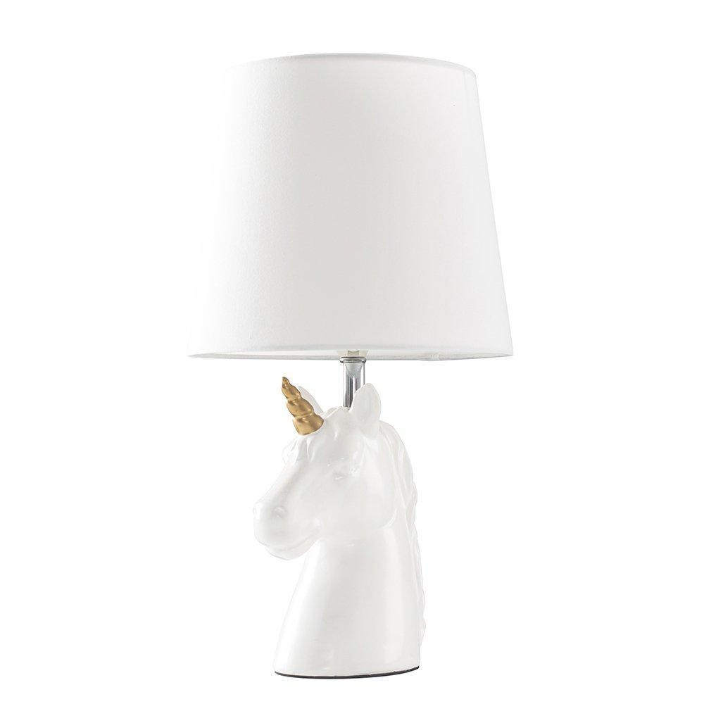 Unicorn Childrens White Table Lamp - image 1