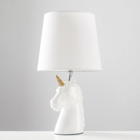 Unicorn Childrens White Table Lamp - thumbnail 2