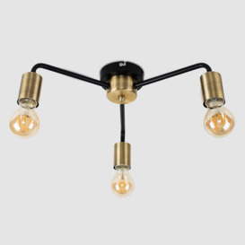 Connell 3 Way Black Ceiling Bar Light - thumbnail 2