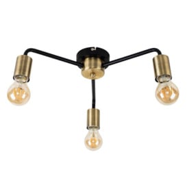 Connell 3 Way Black Ceiling Bar Light - thumbnail 1