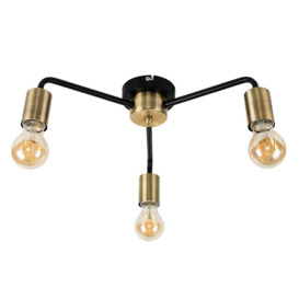 Connell 3 Way Black Ceiling Bar Light