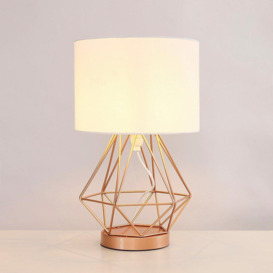 Melrose Copper Table Lamp Touch On/Off Dimmable - thumbnail 2