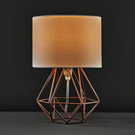 Mini Angus Copper Table Lamp - thumbnail 2