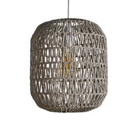 Cabral Rope Grey Ceiling Light Pendant - thumbnail 1