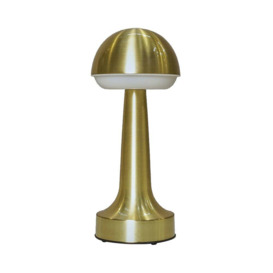 Troy Satin Brass Table Lamp Dimmable