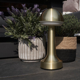 Troy Satin Brass Table Lamp Dimmable - thumbnail 3