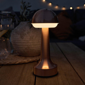 Troy Copper Outdoor Table Lamp Touch On/Off Dimmable - thumbnail 2