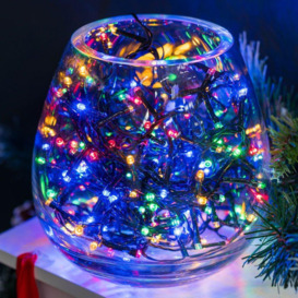 200 LED Christmas Tree Plug In Fairy String Lights In Multi-Coloured - thumbnail 3