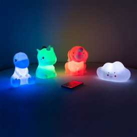 Children's Baby Night Lights LED Colour Changing Nursery Bedside Kids Lamp Remote Control - Unicorn - thumbnail 2