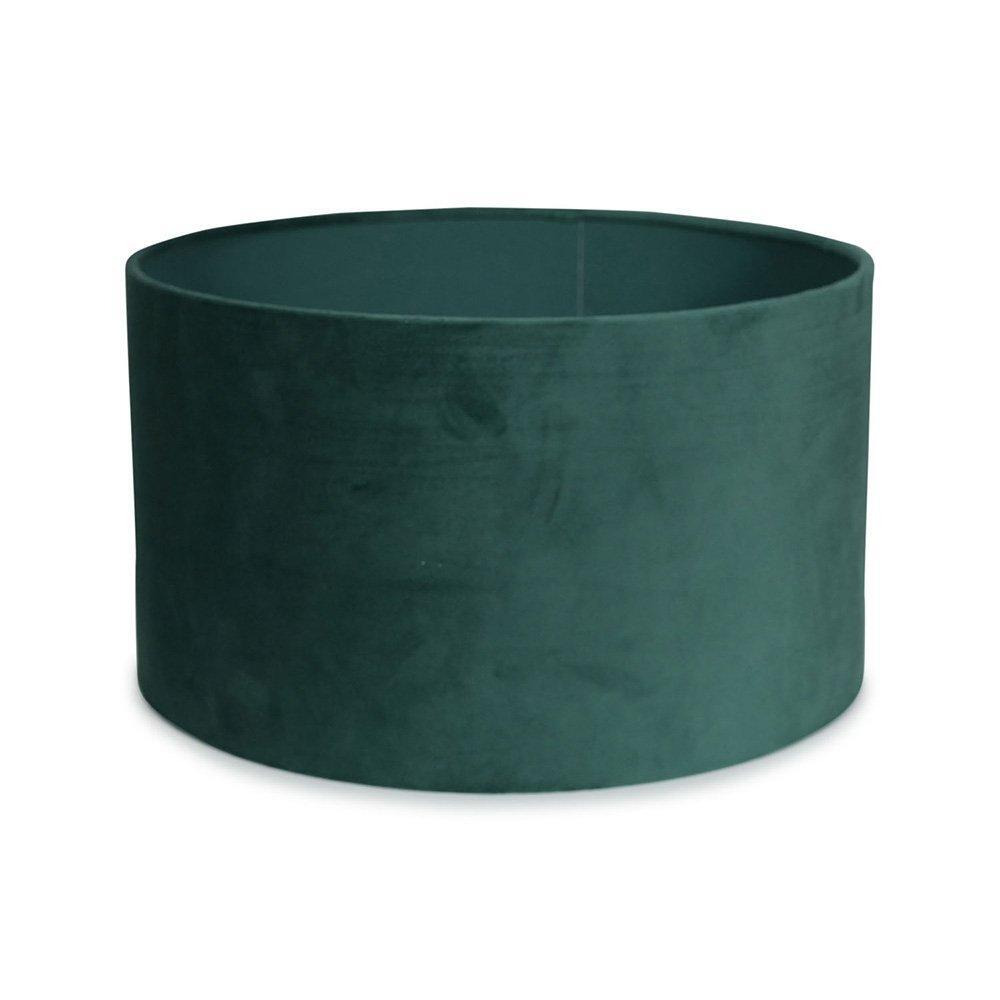 Velvet Small Ceiling Light Shade Lampshade Drum Pendant Easy Fit In Forest Green - image 1