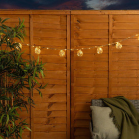 Set of 8 - Rattan Rope Solar String Lights Outdoor - thumbnail 3