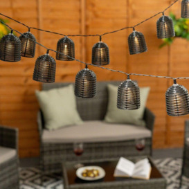 20 Pc Black Lobster Pot Outdoor Solar Outdoor String Lights - thumbnail 1