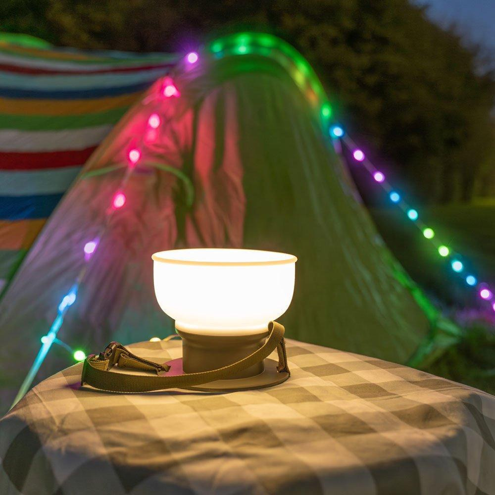 Multi-Purpose Camping Festival Solar Hanging Light with RGB String Lights - image 1