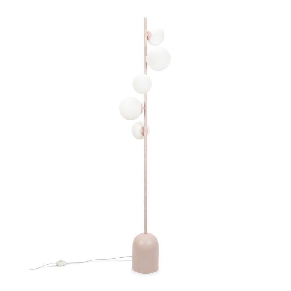 Marlow 3 Way Blush Pink Floor Lamp With Glass Globes - image 1