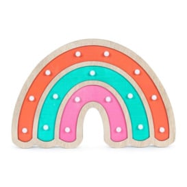 Kids Battery Powered Wooden Rainbow Wall or Table Lamp - thumbnail 2