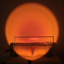 Sunset Projector Lamp 360 Degree Projection Bedroom Night Light with USB Cable - thumbnail 2