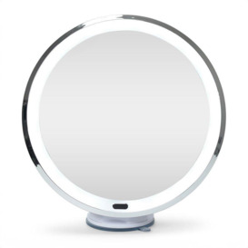 Rechargeable Illuminated  Suction Cup Mirror with 5 x Magnification