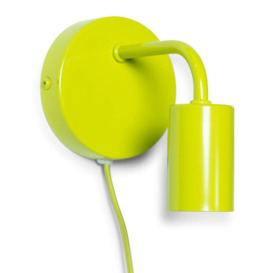Plug in Colour Pop Lime Green Wall Light