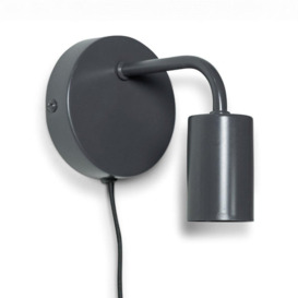 Plug in Colour Pop Charcoal Grey Wall Light