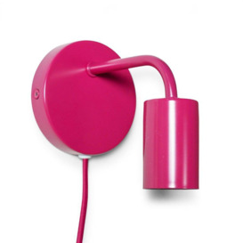 Plug in Colour Pop Raspberry Wall Light