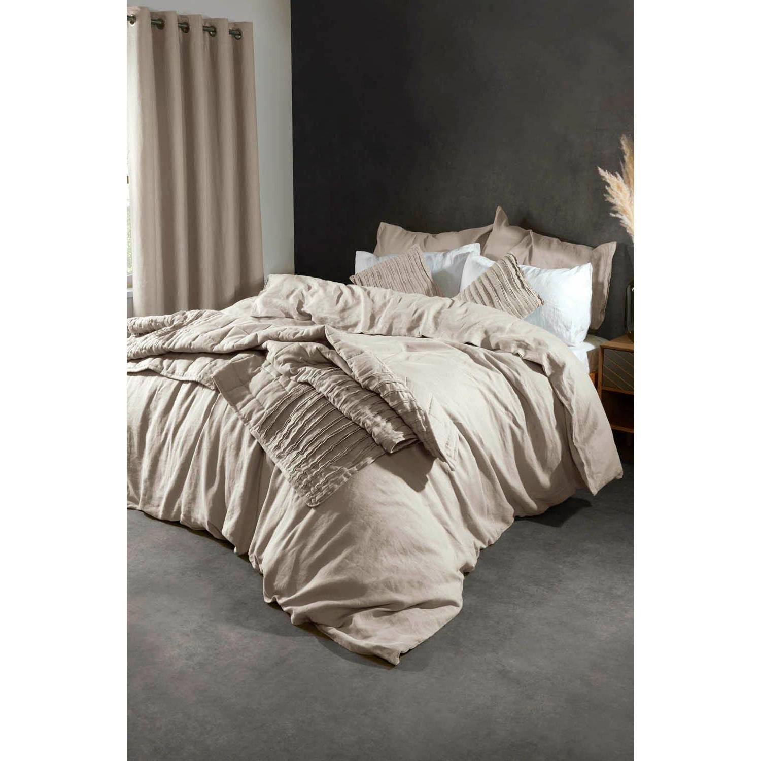 'Pure Washed Linen' Quilted Throw - image 1