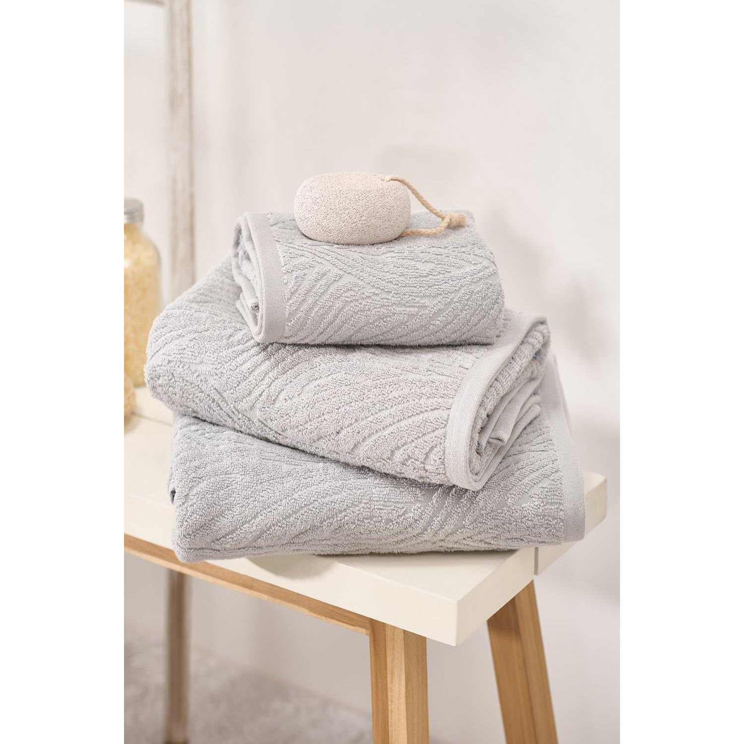 'Eco Pure' 100% Cotton 650gsm Jacquard Towel - image 1