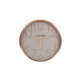 Round Plastic Wall Clock Gold Raised Numbers 30cm