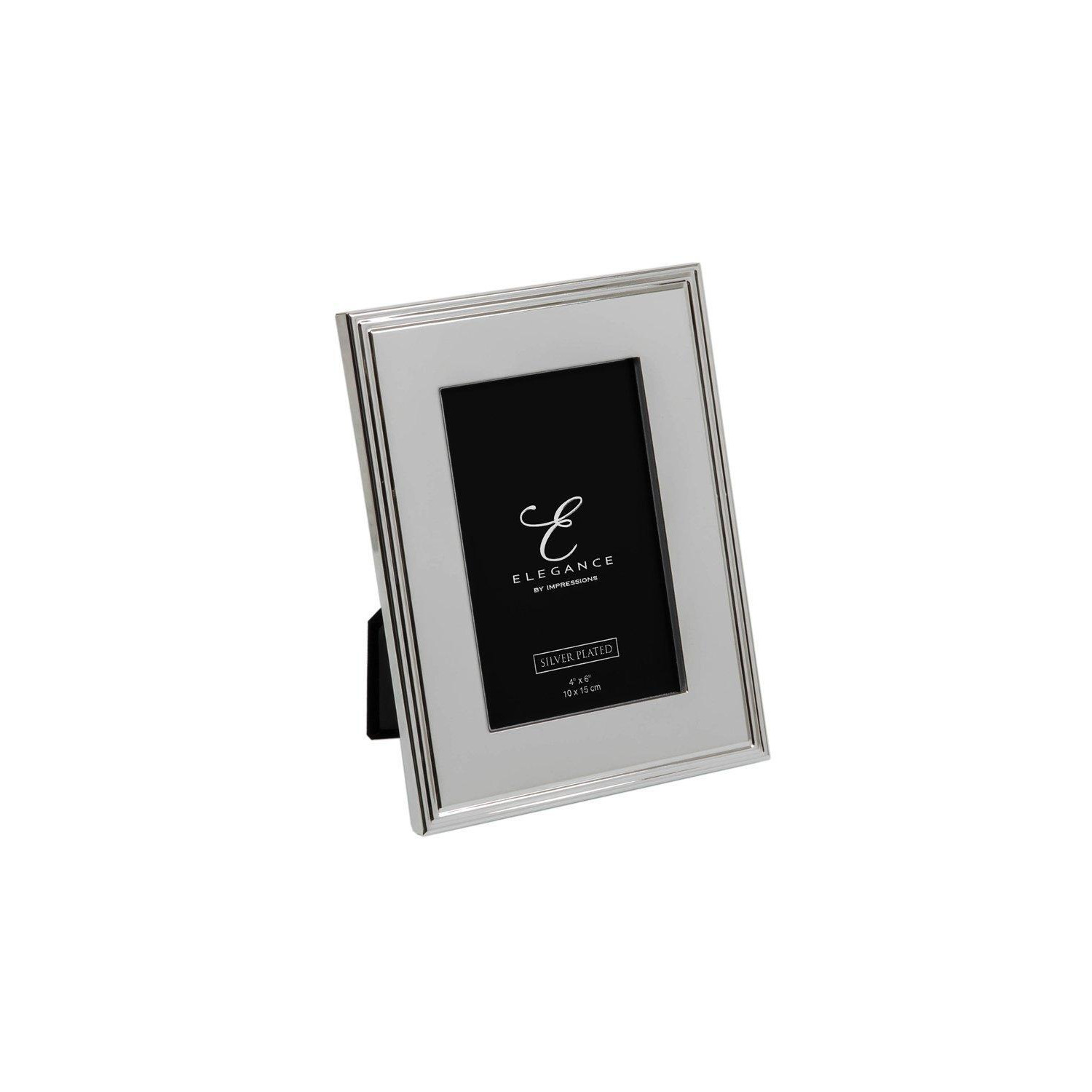 Silver Plated Rib Edge Frame Gift Boxed 4'' x 6'' - image 1