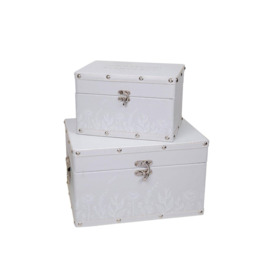 Set of 2 Luggage Boxes - Wedding Keepsakes
