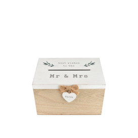 "MDF Card Box ""Best Wishes To The Mr & Mrs"""