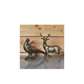 Bronze Finish Resin Pheasant Figurine - thumbnail 3