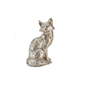 Bronze Finish Resin Fox Figurine