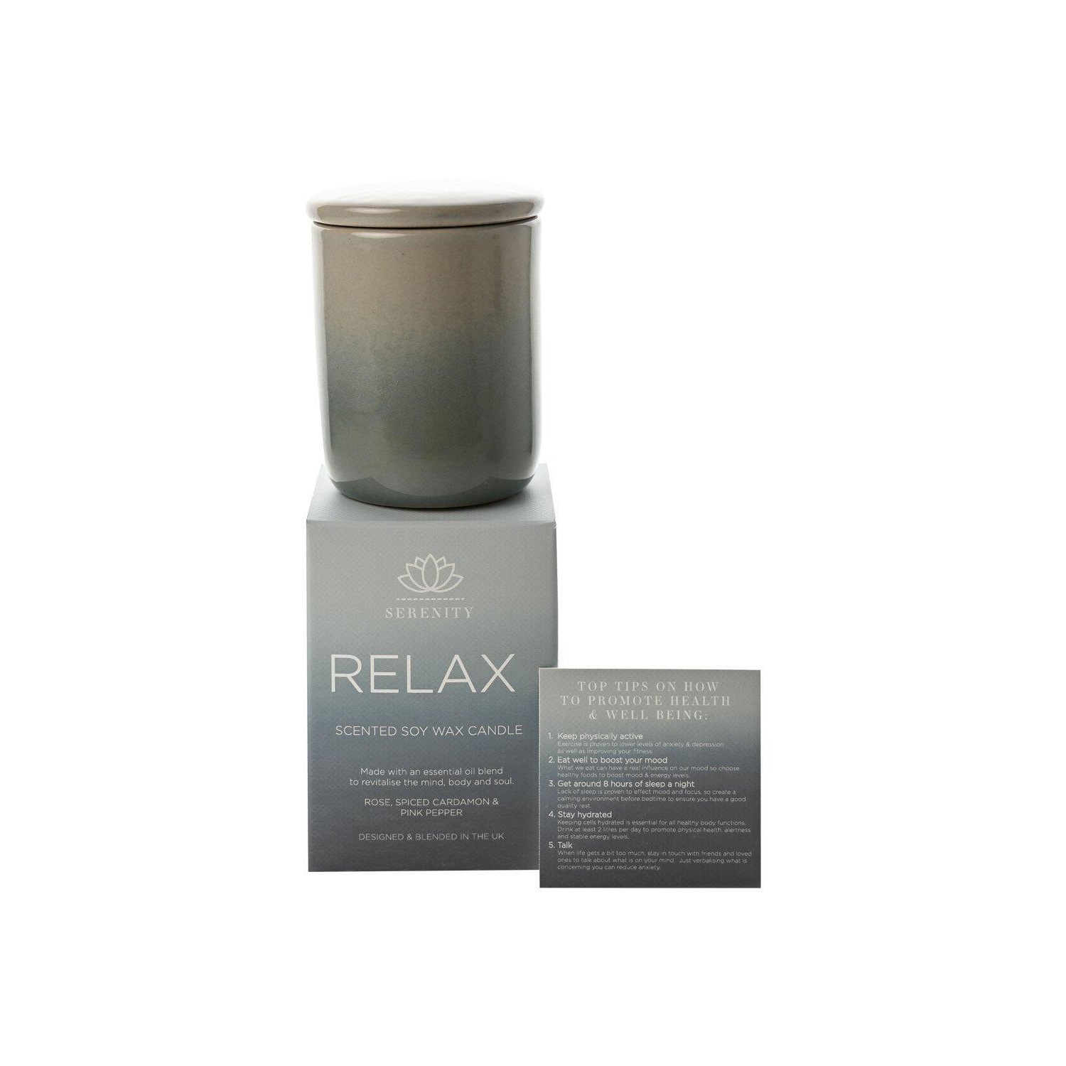 Relax Ceramic Candle Rose & Pink Pepper 120g - image 1