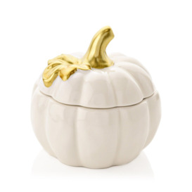 Hocus Pocus Halloween Cream & Gold Pumpkin Keepsake Box