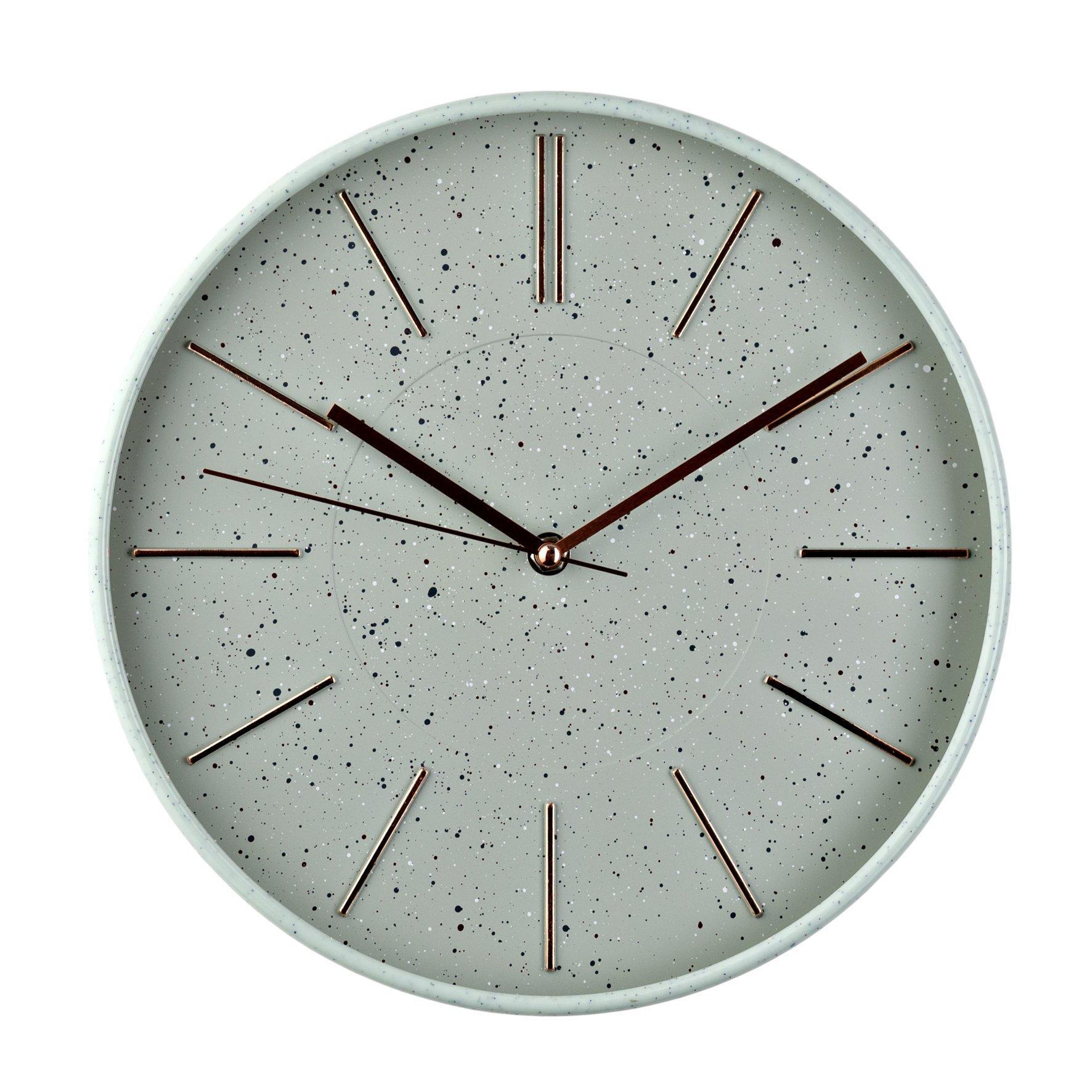 "Hometime Round Wall Clock Speckled Face 12""" - image 1