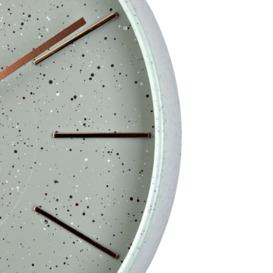 "Hometime Round Wall Clock Speckled Face 12""" - thumbnail 3