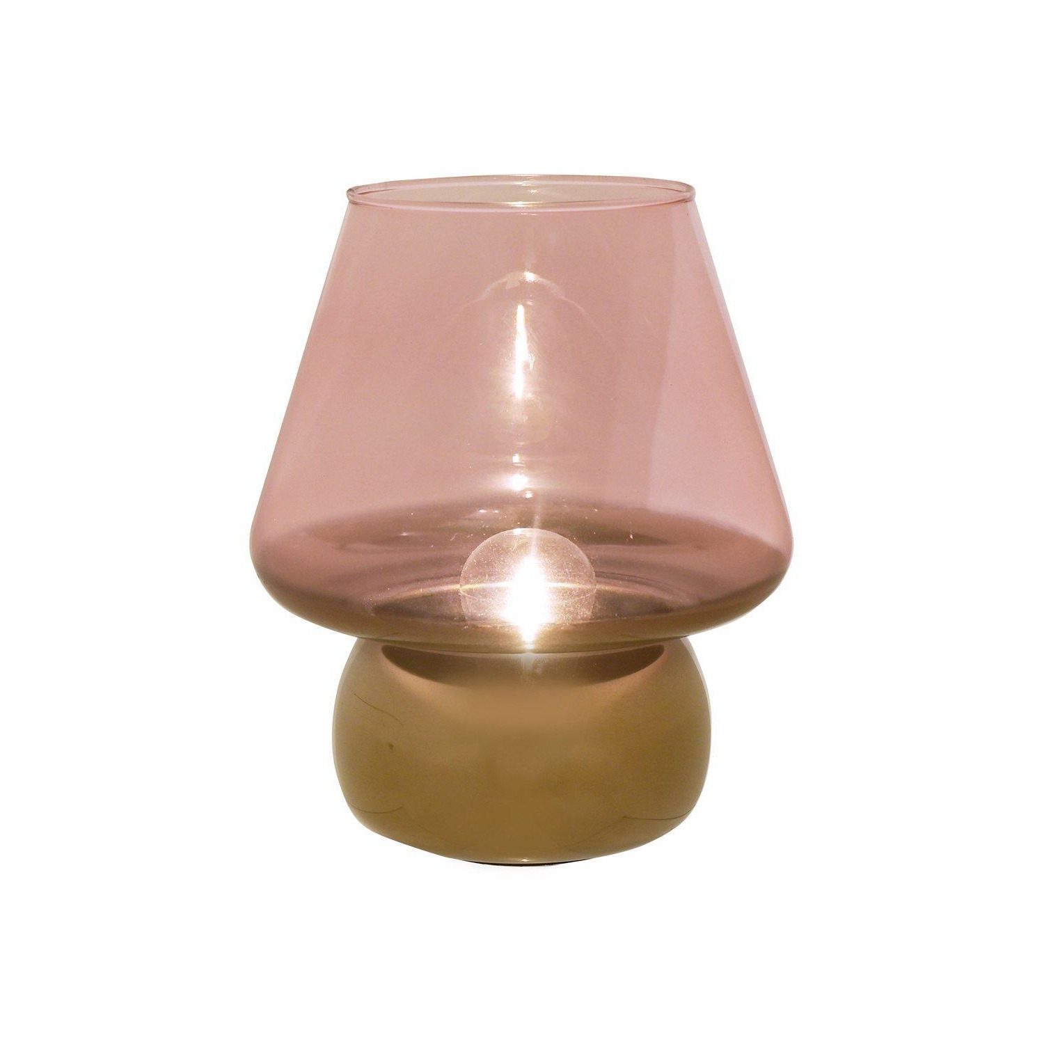 Pink & Gold Glass LED Light 20.5 cm - image 1