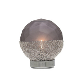 Cool Grey Glass LED Light 16cm