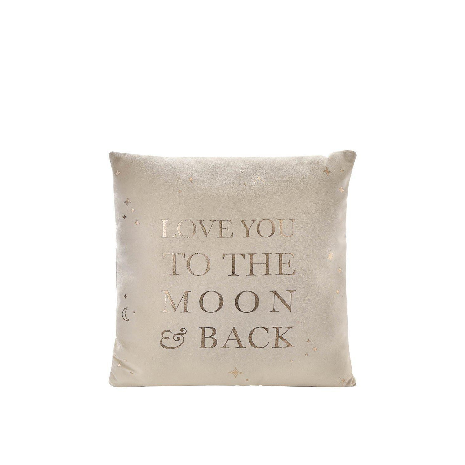 Velvet Square Cushion Moon & Back 40cm - image 1