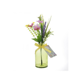 Mother's Day Glass Flower Vase - Green - thumbnail 1